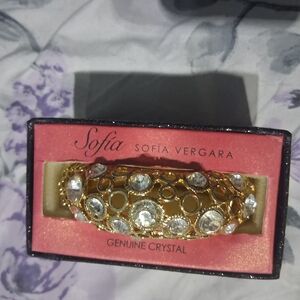 Sofia by Sofia Vergara Gold Bracelet with Clear Crystals